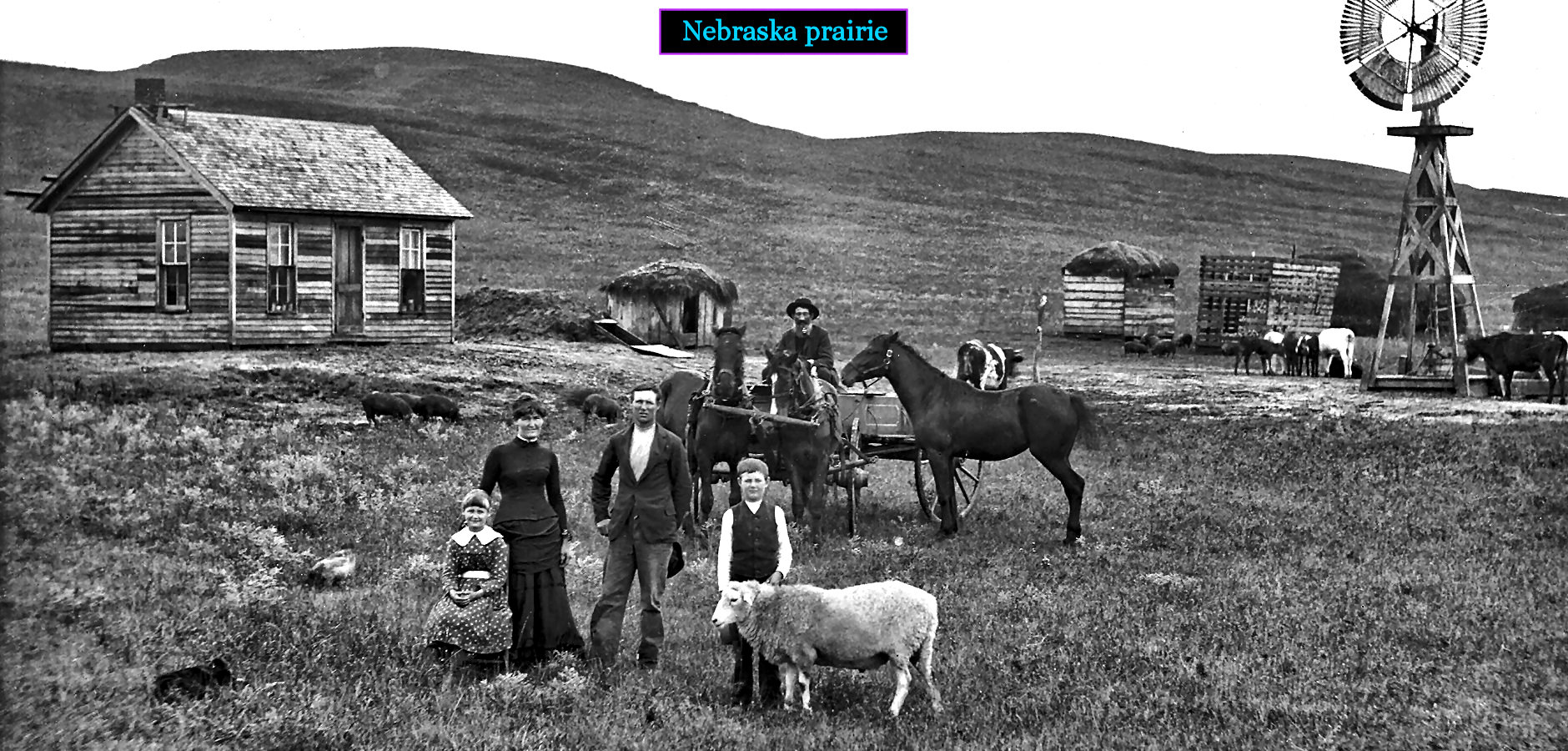 Nebraska prairie, 1870